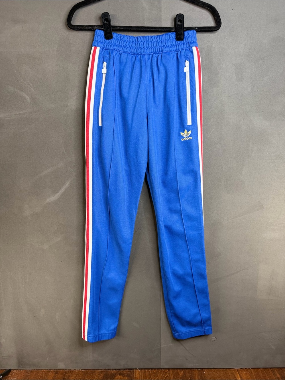 RARE Adidas Originals Beckenbauer Track Pants Blue Red White Gold Men's XS